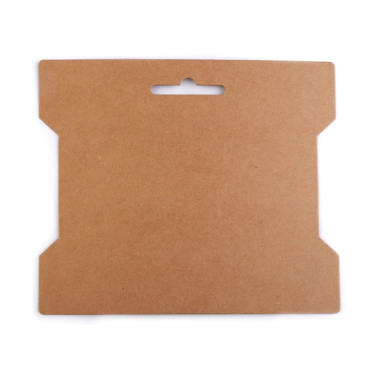 Papírová karta natural 14x16,3 cm s výřezem - 50 ks | Mimib