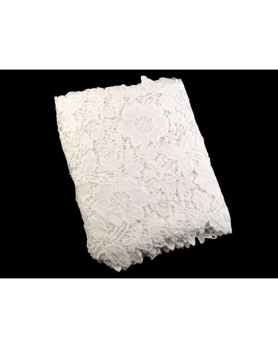 Vyšívaná čipka / štóla šírka 36 cm off white - 1 m | Mimib