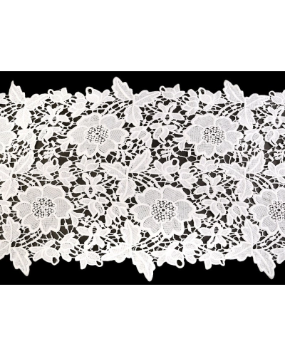 Vyšívaná čipka / štóla šírka 36 cm off white - 1 m | Mimib