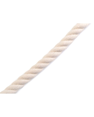 Bavlnená šnúra krútená Ø10 mm tuhá, macrame - 1 m | Mimib