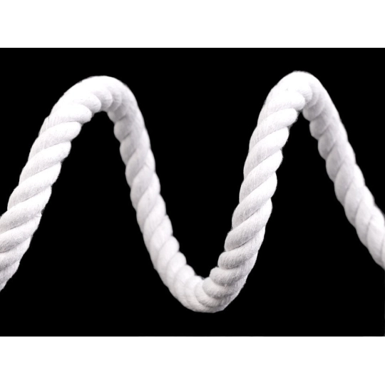 Bavlnená šnúra krútená Ø10 mm tuhá, macrame - 1 m | Mimib