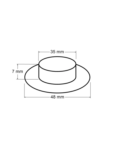 Priechodky s podložkou vnútorný Ø35 mm / vonkajší Ø48 mm - 10 pár | Mimib