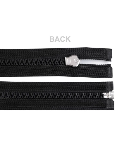 Kostený zips, imitácia kovu No 8 dĺžka 80 cm bundový - 1 ks | Mimib
