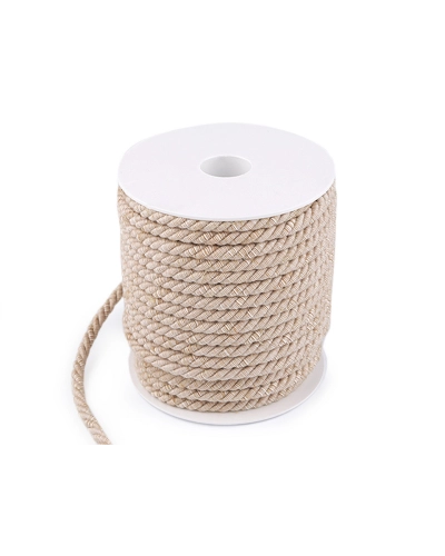 Kroucená šňůra dvoubarevná Ø6 mm macrame - 25 m | Mimib