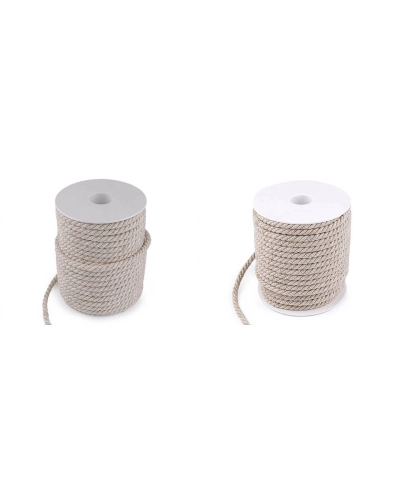 Kroucená šňůra dvoubarevná Ø6 mm macrame - 25 m | Mimib