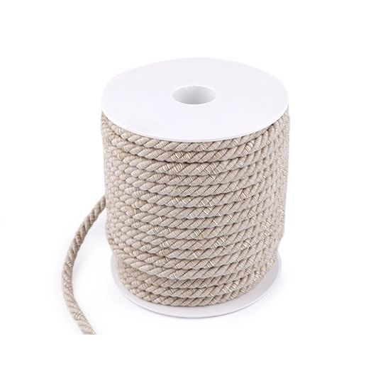Kroucená šňůra dvoubarevná Ø6 mm macrame - 25 m | Mimib