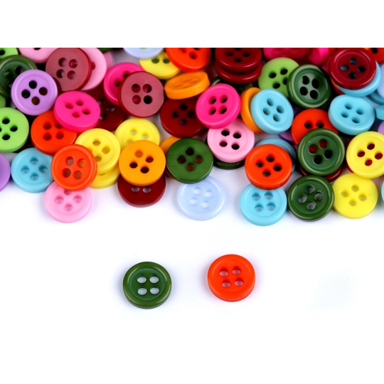 Knoflík barevný mix mini velikost 14" - 1 sáček | Mimib