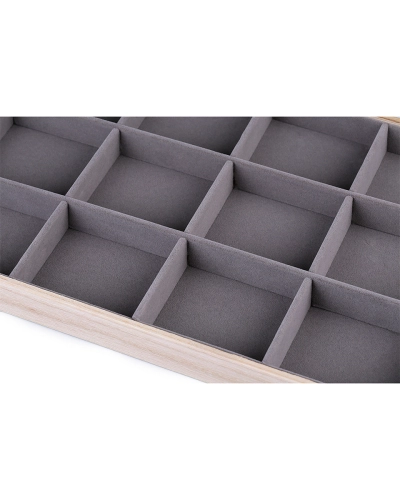 Dřevěné plato / organizér se sametem - 1 ks | Mimib