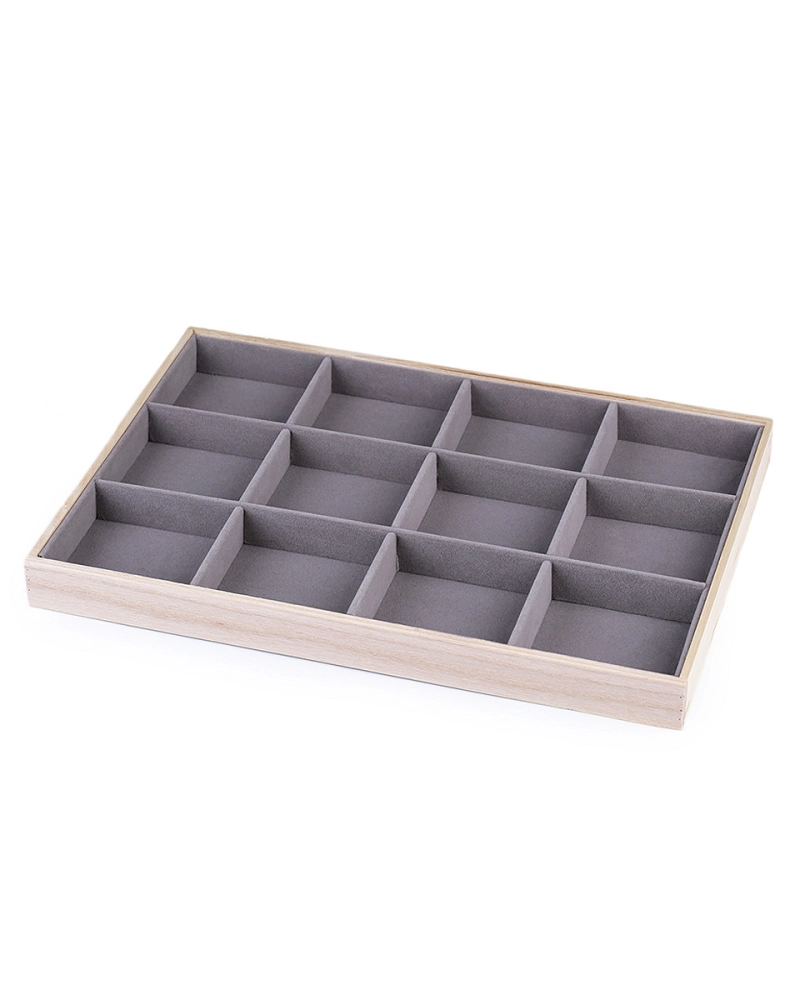 Dřevěné plato / organizér se sametem - 1 ks | Mimib