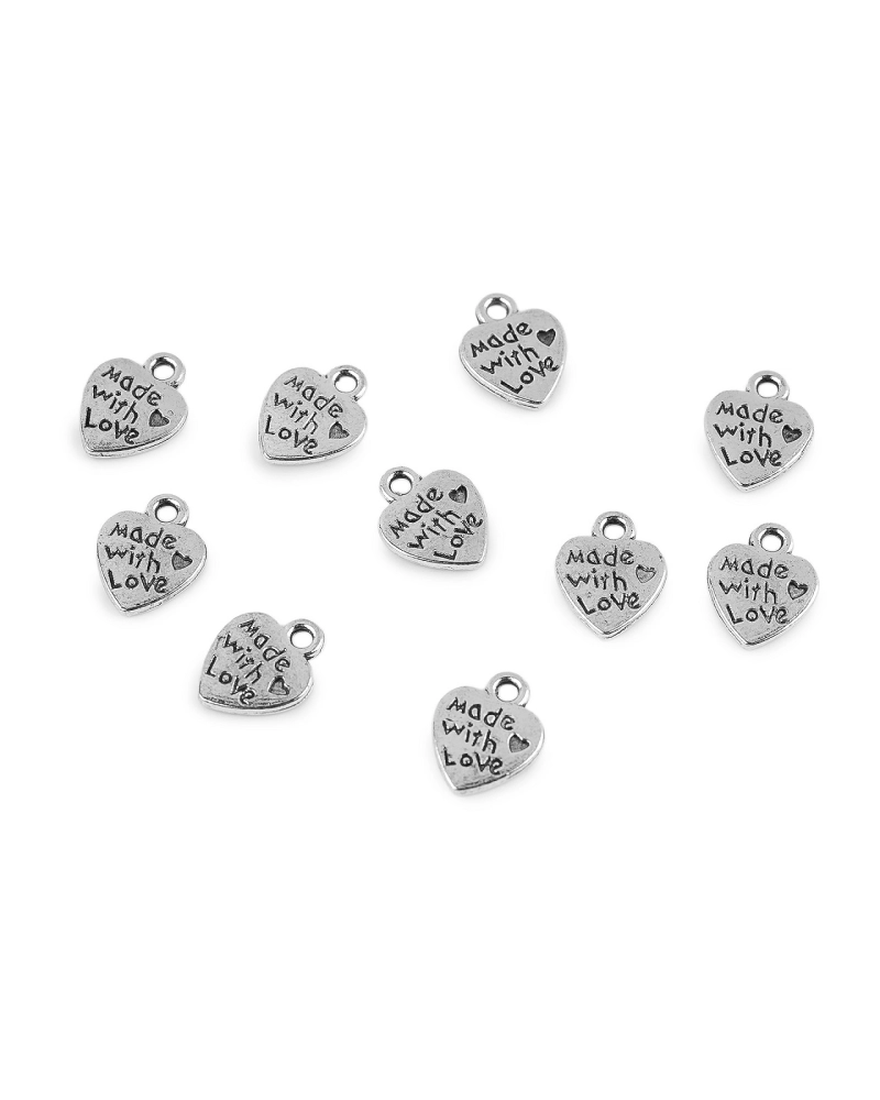 Přívěsek srdce 10x12 mm - 10 ks | Mimib