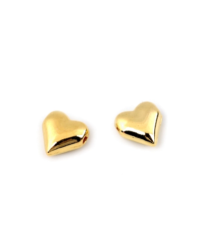 Kovový korálek srdce 8x8 mm - 10 ks | Mimib