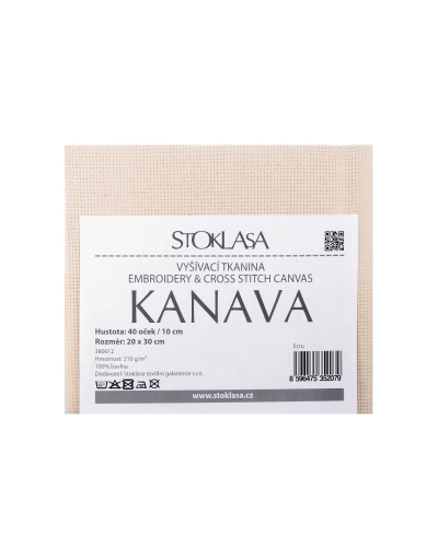 Vyšívací tkanina Kanava 20x30 cm 40 oček - 1 ks | Mimib