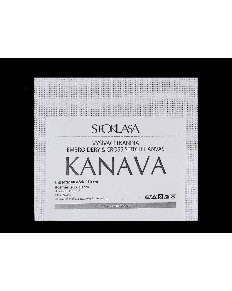 Vyšívací tkanina Kanava 20x30 cm 40 oček - 1 ks | Mimib