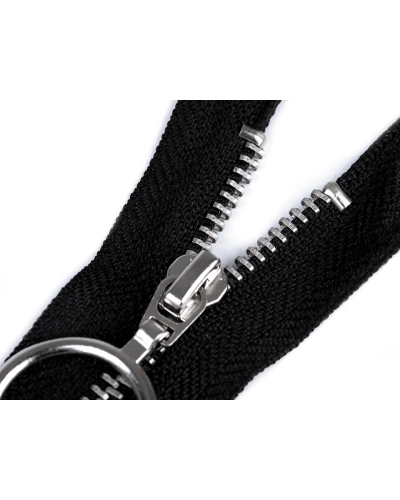 Kovový zip No 4 délka 20 cm se stříbrnými zoubky - 1 ks | Mimib