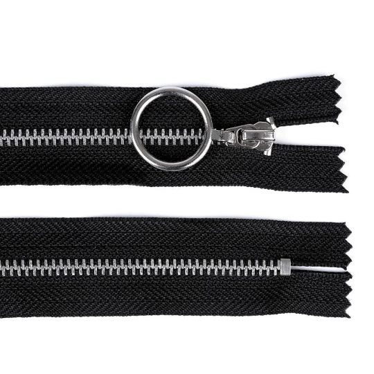 Kovový zip No 4 délka 20 cm se stříbrnými zoubky - 1 ks | Mimib