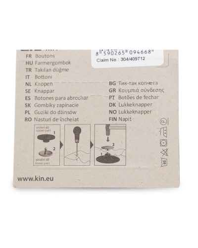 Knoflík zapínací snímatelný Ø17 mm Dressking - 1 karta | Mimib