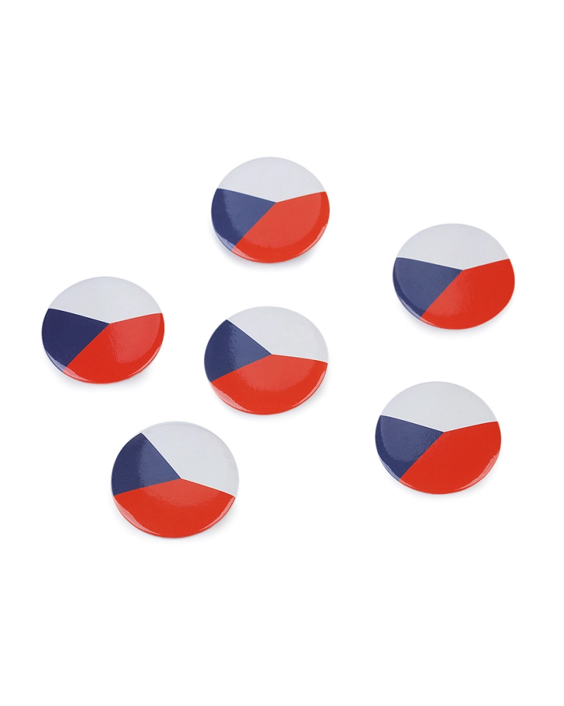 Brož / placka vlajka Česká republika Ø3,5 cm - 1 ks | Mimib