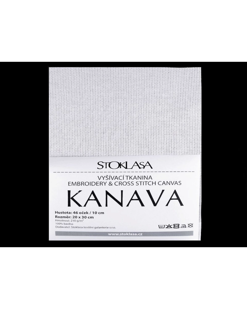 Vyšívací tkanina Kanava 20x30 cm 46 oček - 1 ks | Mimib