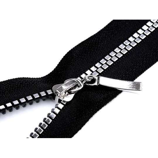 Kostený zips No 5 dĺžka 60 cm štvorcové zuby - 1 ks | Mimib
