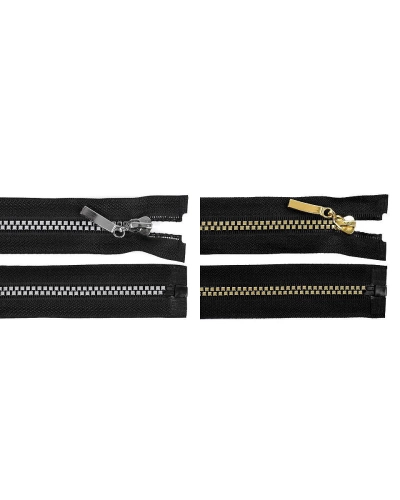 Kostený zips No 5 dĺžka 70 cm štvorcové zuby - 1 ks | Mimib