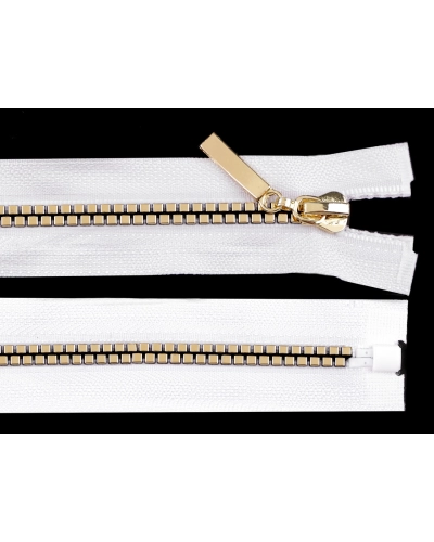 Kostený zips No 5 dĺžka 70 cm štvorcové zuby - 1 ks | Mimib