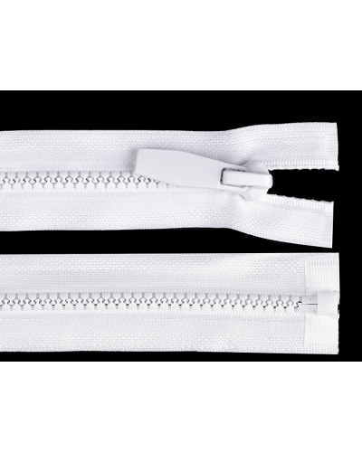 Kostený zips No 5 dĺžka 80 cm okrúhle zúbky, s ozdobným jazdcom - 1 ks | Mimib