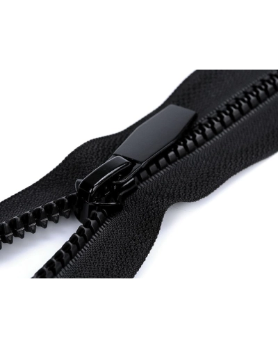 Kostený zips No 5 dĺžka 80 cm okrúhle zúbky, s ozdobným jazdcom - 1 ks | Mimib