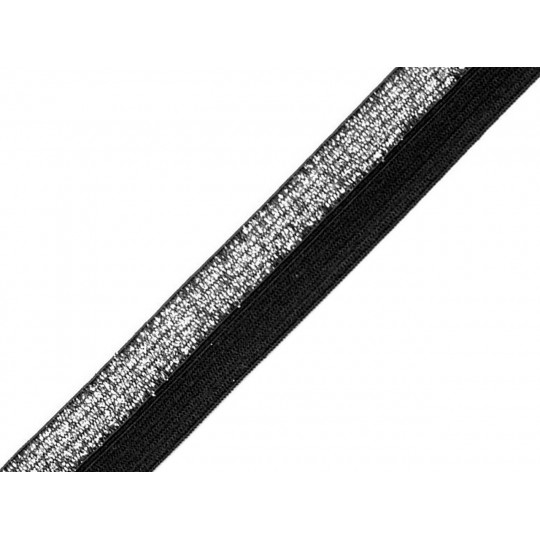 Lemovací pruženka půlená / lampas šíře 17 mm s lurexem | Mimib
