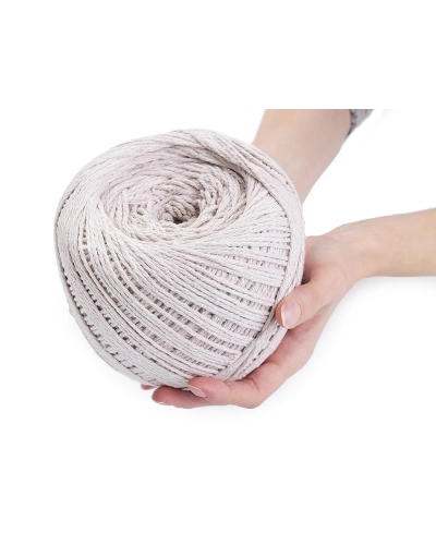 Bavlnená priadza macrame Ø2-2,5 mm rozčesávacia - 1 ks