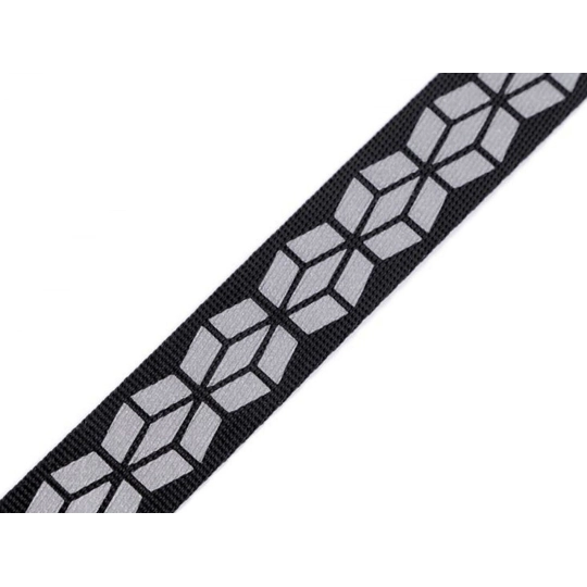 Popruh s reflexním potiskem šíře 20 mm - 1 m | Mimib