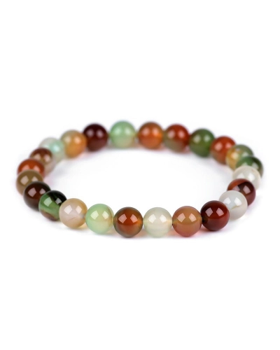Náramek achát multicolor, syntetický minerál - 1 ks | Mimib