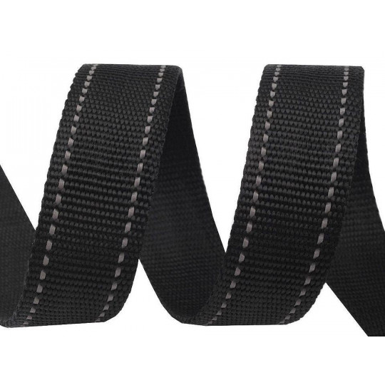 Popruh šíře 30 mm s reflexním prošitím | Mimib