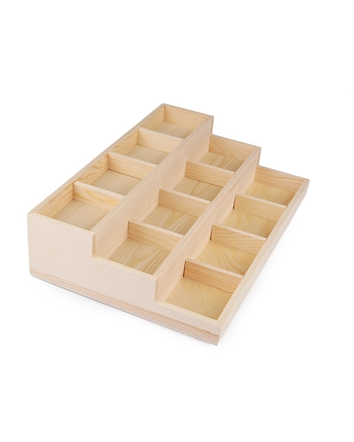 Dřevěné plato / organizér 3 patrový 24x35,5 cm - 1 ks | Mimib