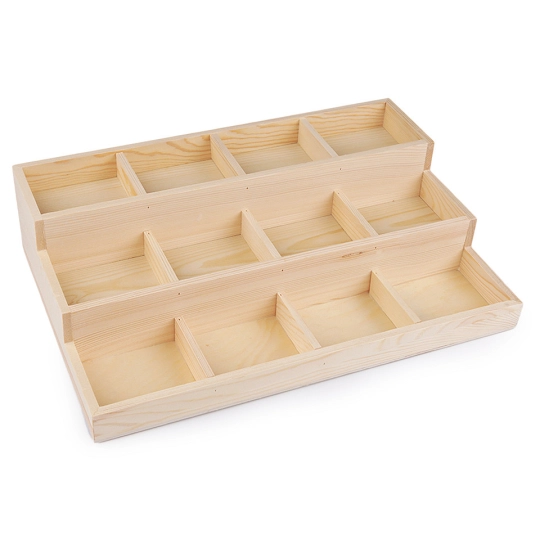 Dřevěné plato / organizér 3 patrový 24x35,5 cm - 1 ks | Mimib
