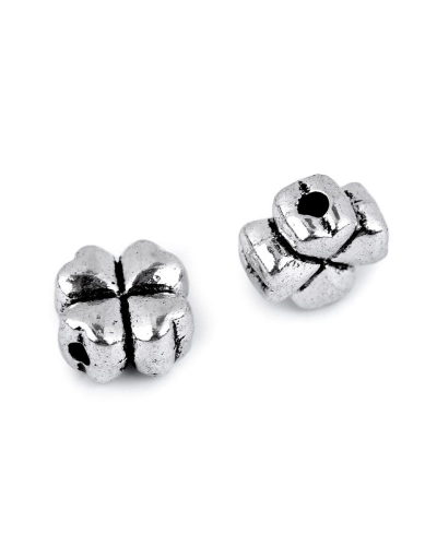 Kovová ozdoba čtyřlístek 8x8 mm - 10 ks | Mimib