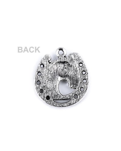 Přívěsek kůň s podkovou 18x21 mm - 5 ks | Mimib