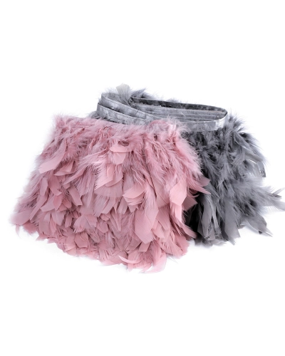 Prýmek - krůtí peří 5-9 cm - 1 m | Mimib