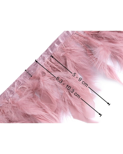 Prýmek - krůtí peří 5-9 cm - 1 m | Mimib