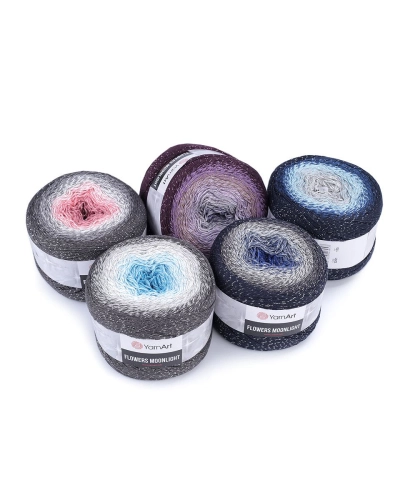 Pletací příze Flowers Moonlight s lurexem 260 g - 1 ks | Mimib