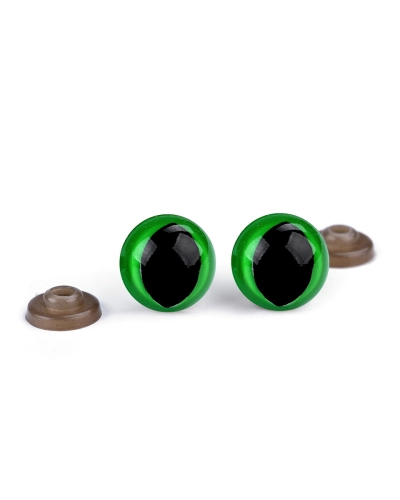 Oči kočičí s pojistkou Ø14 mm - 10 sada | Mimib
