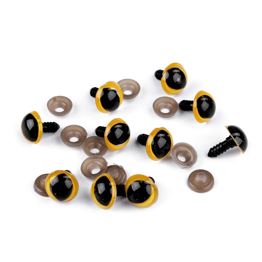 Oči kočičí s pojistkou Ø14 mm - 10 sada | Mimib