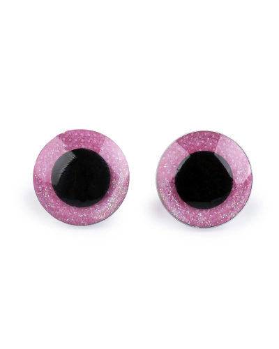 Oči glitrové s pojistkou Ø25 mm - 4 sada | Mimib
