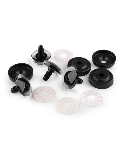 Oči glitrové s pojistkou Ø25 mm - 4 sada | Mimib