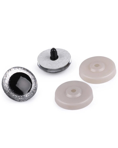 Oči velké s glitry s pojistkou Ø40 mm - 2 sada | Mimib