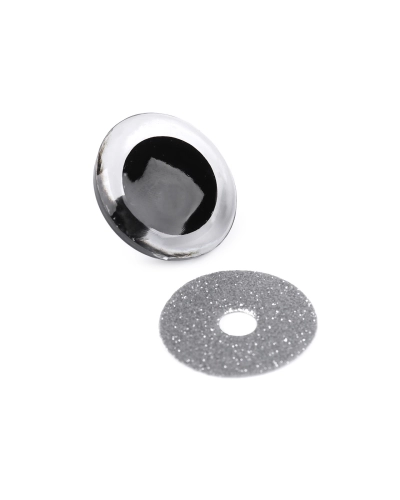 Oči velké s glitry s pojistkou Ø40 mm - 2 sada | Mimib