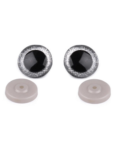 Oči velké s glitry s pojistkou Ø40 mm - 2 sada | Mimib