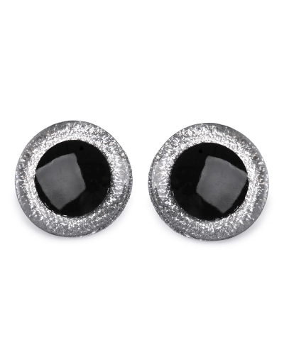 Oči velké s glitry s pojistkou Ø40 mm - 2 sada | Mimib