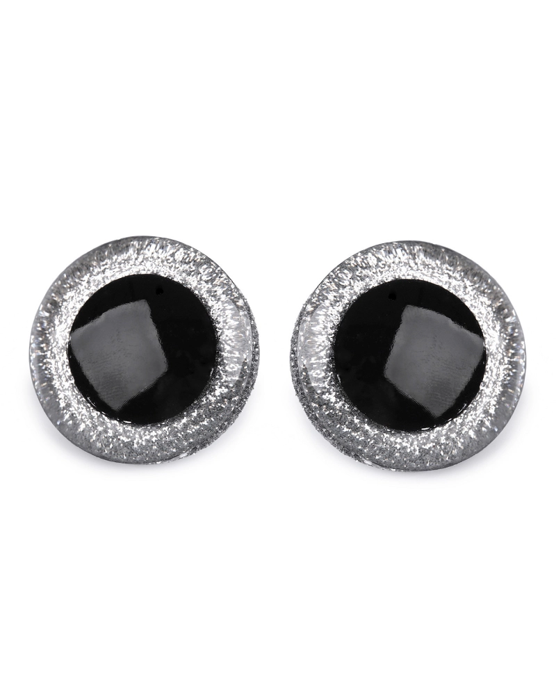 Oči velké s glitry s pojistkou Ø40 mm - 2 sada | Mimib