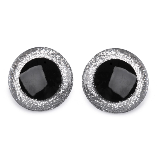 Oči velké s glitry s pojistkou Ø40 mm - 2 sada | Mimib