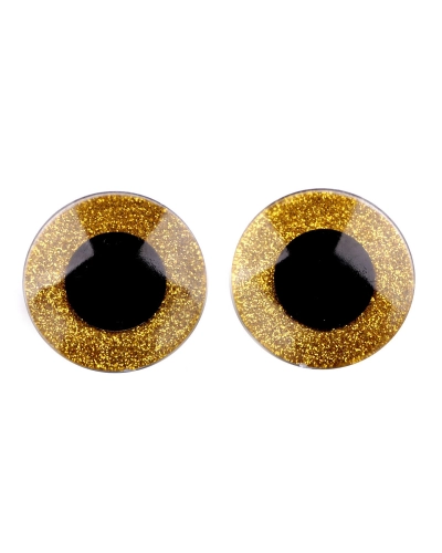Oči velké s glitry s pojistkou Ø40 mm - 2 sada | Mimib